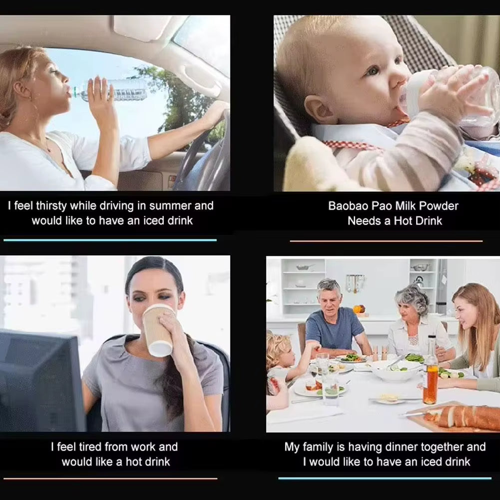 2-In-1 Car Cup Warmer Cooler, Smart Car Cup Holder Car Cooling & Heating Cup Holder Smart Car Heater & Colder Cups for Most Cars